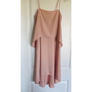 Mauve layered one piece flowing dress.